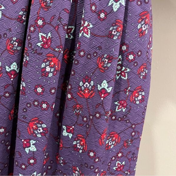 LuLaRoe Floral paisley print knee length  short sleeve Amelia dress - Picture 5 of 14